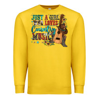 Lemon just a girl who loves country music Premium Sweatshirt - Zillion Design Studio