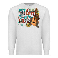 Oatmeal Heather just a girl who loves country music Premium Sweatshirt - Zillion Design Studio