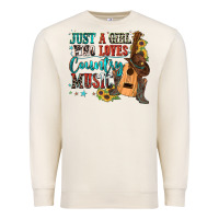 Sandshell just a girl who loves country music Premium Sweatshirt - Zillion Design Studio