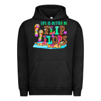 Pigment Black life is better in flip flops Urban Hoodie - AdoDesignShop