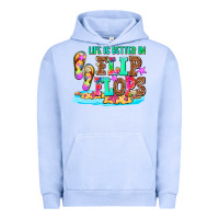 Pigment Grape Ice life is better in flip flops Urban Hoodie - AdoDesignShop