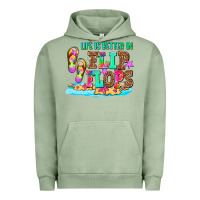 Pigment Oil Green life is better in flip flops Urban Hoodie - AdoDesignShop