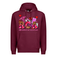 Burgundy valentines day rca resident care assistant Premium Hoodie - AdoDesignShop