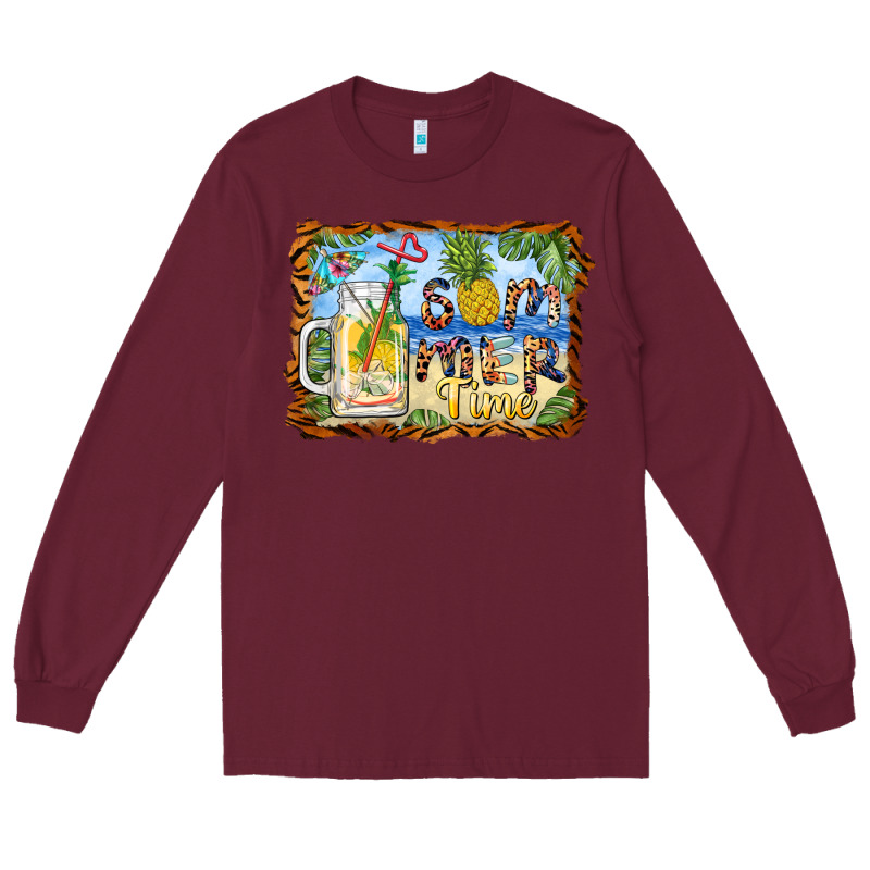 Summer Time Pineapple And  Beach Long Sleeve Tee by BarkalooDesign | Teevron