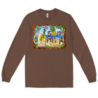 Chestnut summer time pineapple and  beach Long Sleeve Tee - BarkalooDesign