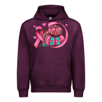 Mauve Wine cancer ribbon pumpkins Urban Hoodie - JahusDesignShop