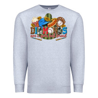 Heather Grey diamonds are a girls best friend Premium Sweatshirt - texasbilliewilder