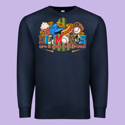 Premium Sweatshirt diamonds are a girls best friend