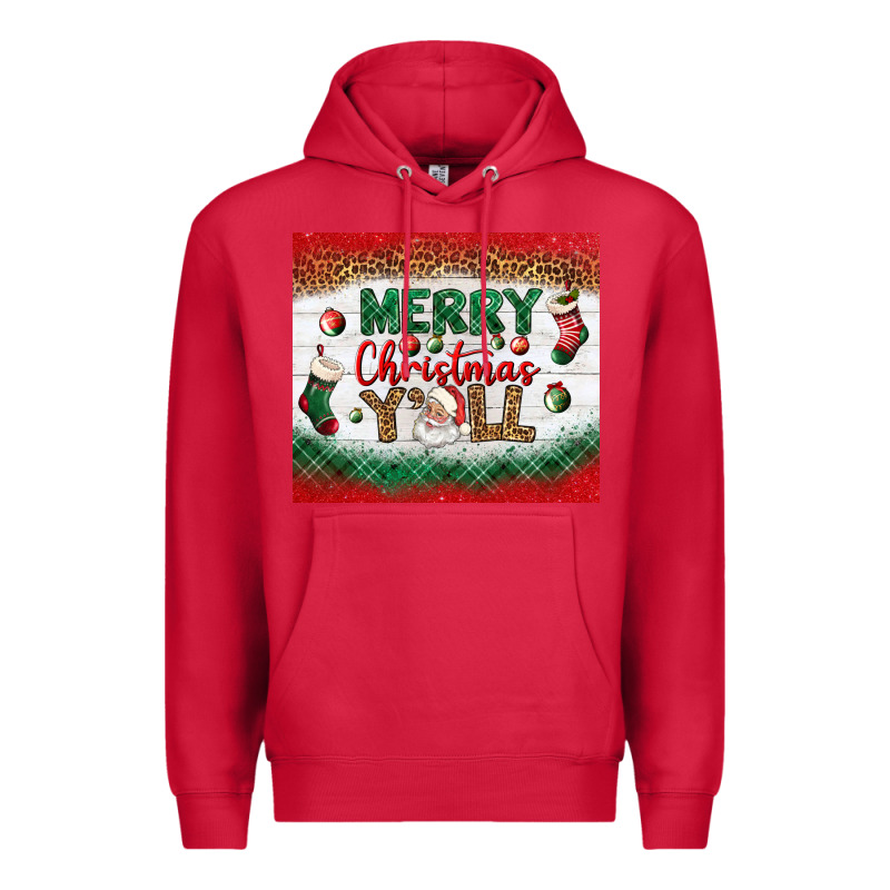 Merry Christmas Y'all Tumbler Premium Hoodie by BundleAndBundleShop | Teevron