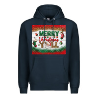 Navy merry christmas y'all tumbler Premium Hoodie - BundleAndBundleShop