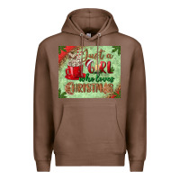 Chestnut just a girl who loves christmas mousepad Premium Hoodie - BundleAndBundleShop