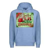 Colony Blue just a girl who loves christmas mousepad Premium Hoodie - BundleAndBundleShop