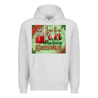 Dove Grey just a girl who loves christmas mousepad Premium Hoodie - BundleAndBundleShop