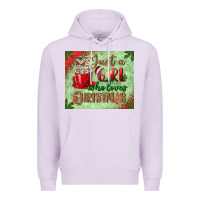 Lilac just a girl who loves christmas mousepad Premium Hoodie - BundleAndBundleShop