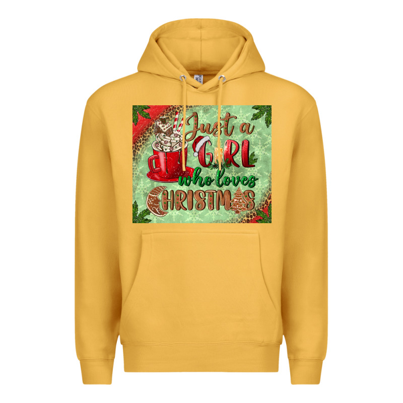 Just A Girl Who Loves Christmas Mousepad Premium Hoodie by BundleAndBundleShop | Teevron