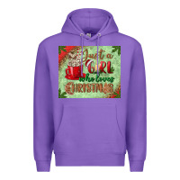 Purple just a girl who loves christmas mousepad Premium Hoodie - BundleAndBundleShop