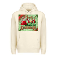 Sandshell just a girl who loves christmas mousepad Premium Hoodie - BundleAndBundleShop