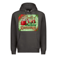 Smoke just a girl who loves christmas mousepad Premium Hoodie - BundleAndBundleShop