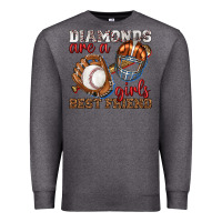 Charcoal Heather diamonds are a girls best friend baseball Premium Sweatshirt - texasbilliewilder