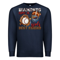 Navy diamonds are a girls best friend baseball Premium Sweatshirt - texasbilliewilder