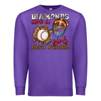 Purple diamonds are a girls best friend baseball Premium Sweatshirt - texasbilliewilder