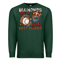 Sports Green diamonds are a girls best friend baseball Premium Sweatshirt - texasbilliewilder