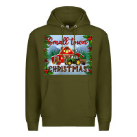 Army Green small town christmas mousepad Premium Hoodie - BundleAndBundleShop
