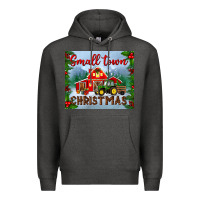 Charcoal Heather small town christmas mousepad Premium Hoodie - BundleAndBundleShop