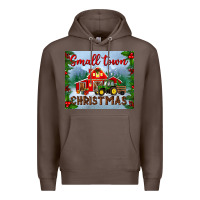 Coffee small town christmas mousepad Premium Hoodie - BundleAndBundleShop