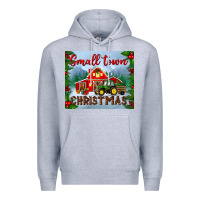 Heather Grey small town christmas mousepad Premium Hoodie - BundleAndBundleShop