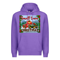 Purple small town christmas mousepad Premium Hoodie - BundleAndBundleShop