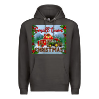 Smoke small town christmas mousepad Premium Hoodie - BundleAndBundleShop