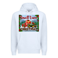 White small town christmas mousepad Premium Hoodie - BundleAndBundleShop
