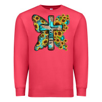 Cardinal faith sunflower cross Premium Sweatshirt - Zillion Design Studio