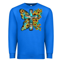 True Royal faith sunflower cross Premium Sweatshirt - Zillion Design Studio