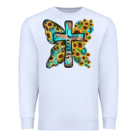 White faith sunflower cross Premium Sweatshirt - Zillion Design Studio