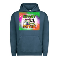 Pigment Midnight Navy supports your local witches tumbler Urban Hoodie - BundleAndBundleShop