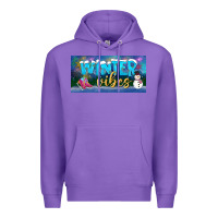Purple winter vibes license plate Premium Hoodie - BundleAndBundleShop