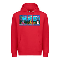 Red winter vibes license plate Premium Hoodie - BundleAndBundleShop
