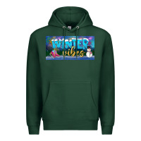 Sports Green winter vibes license plate Premium Hoodie - BundleAndBundleShop