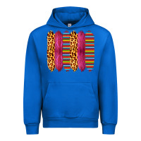 Cobalt Pink Leopard Serape Brush Strokes Urban Hoodie - Bettercallsaul