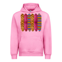 Fuchsia Pink Pink Leopard Serape Brush Strokes Urban Hoodie - Bettercallsaul