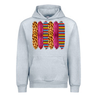 Heather Grey Pink Leopard Serape Brush Strokes Urban Hoodie - Bettercallsaul