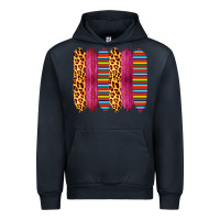 Navy Pink Leopard Serape Brush Strokes Urban Hoodie - Bettercallsaul