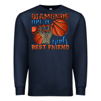 Navy diamonds are a girls best friend basketball Premium Sweatshirt - texasbilliewilder