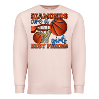 Pale Pink diamonds are a girls best friend basketball Premium Sweatshirt - texasbilliewilder