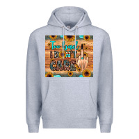 Heather Grey too bad i don't care Premium Hoodie - JahusDesignShop