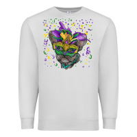 Dove Grey Mardi gras mask french bulldog Premium Sweatshirt - RanaPortraitStore