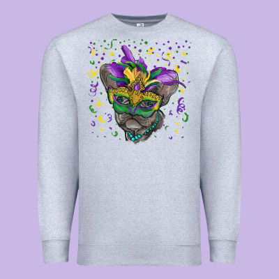 Premium Sweatshirt Mardi gras mask french bulldog