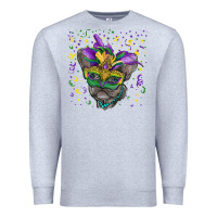 Heather Grey Mardi gras mask french bulldog Premium Sweatshirt - RanaPortraitStore